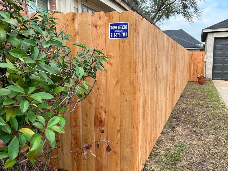 residential wood fence installation